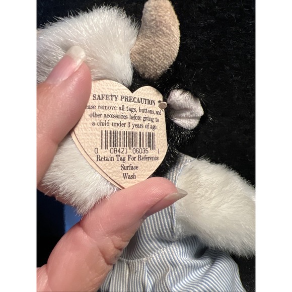 TY Attic Treasures‎ Madison The Cow Plush Toy with Outfit Tags 9" - Picture 6 of 8